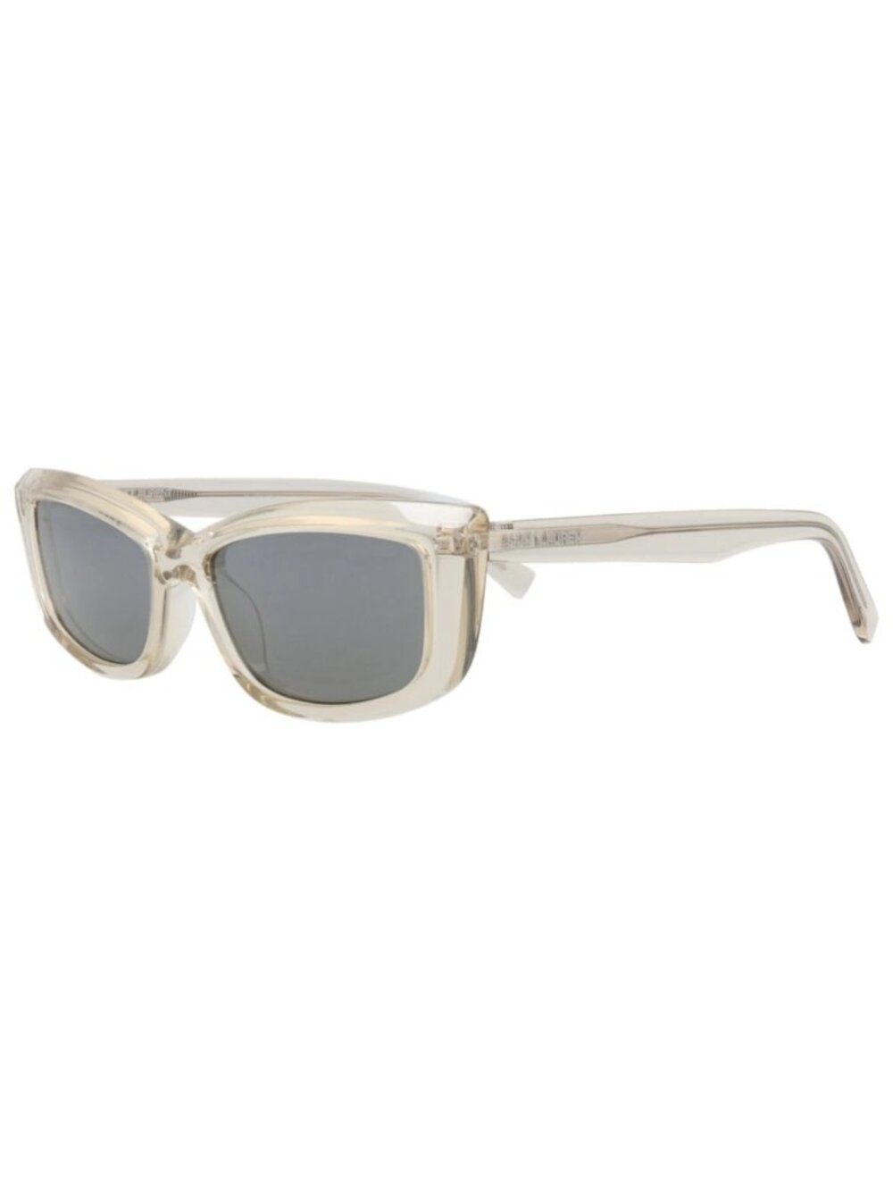 New Saint Laurent Women's Sunglasses Cat Eye Recycled Acetate Frame Beige Beige